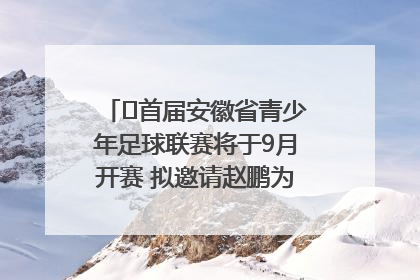 ﻿首届安徽省青少年足球联赛将于9月开赛 拟邀请赵鹏为先导赛开球